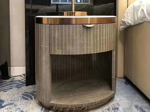 Case study on surface decoration of irregular bedside table