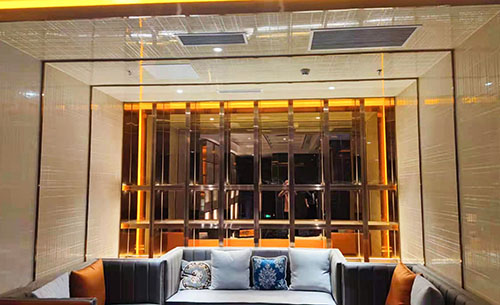 Interior decoration case of resin panel in high grade club