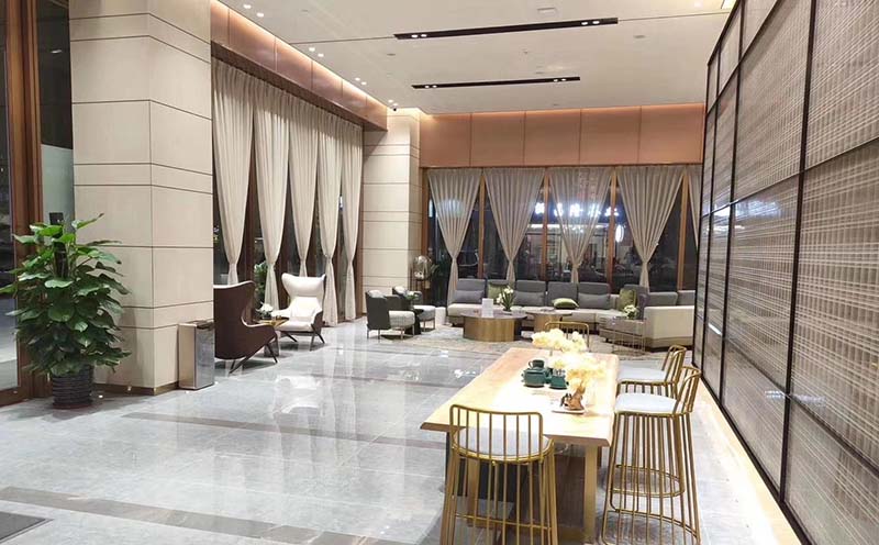 树脂板酒店大厅墙面装饰效果 树脂板酒店大厅墙面装饰效果