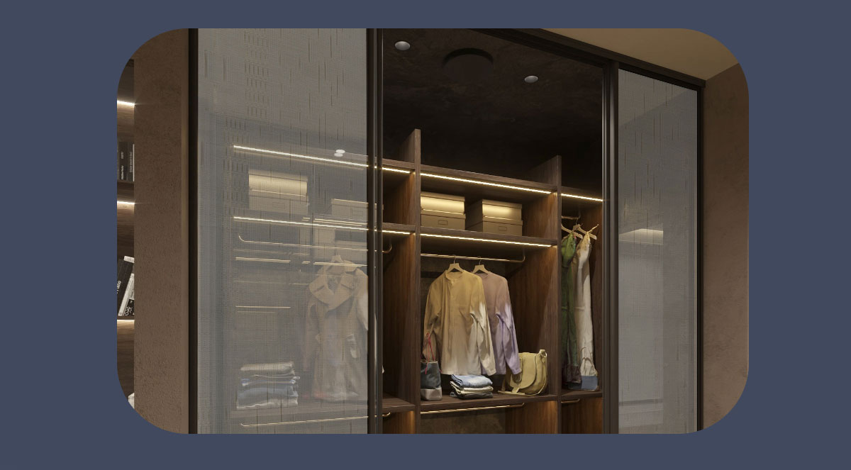 金属树脂饰面板衣柜门案例