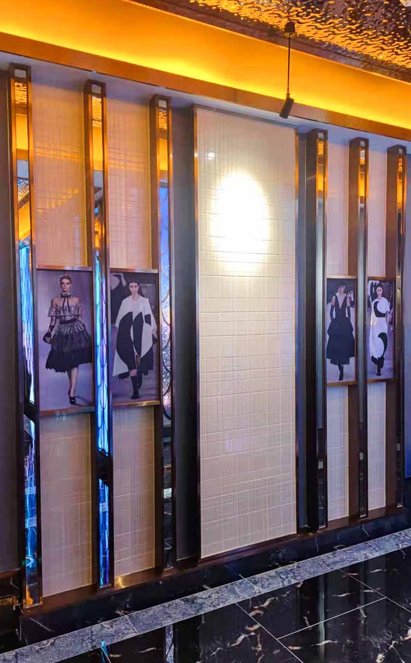 会所走廊树脂饰面板装饰效果